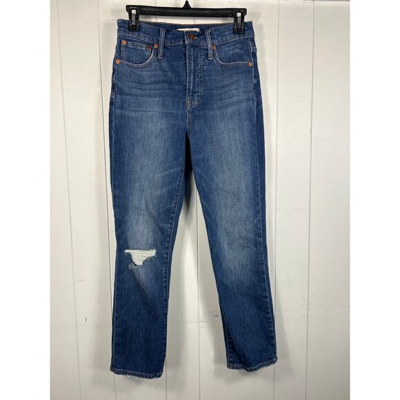 Madewell The Perfect Vintage Cropped Jean Size 26. Medium Dark Wash - Picture 1 of 5